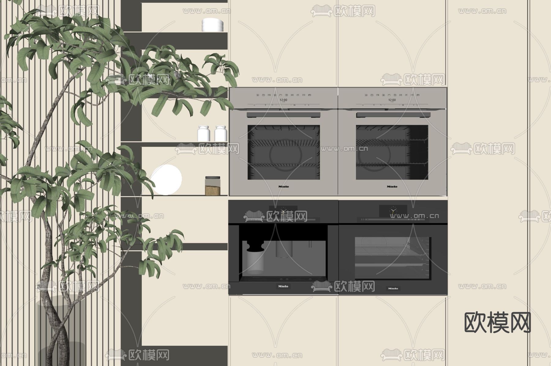 烤箱 蒸箱su模型