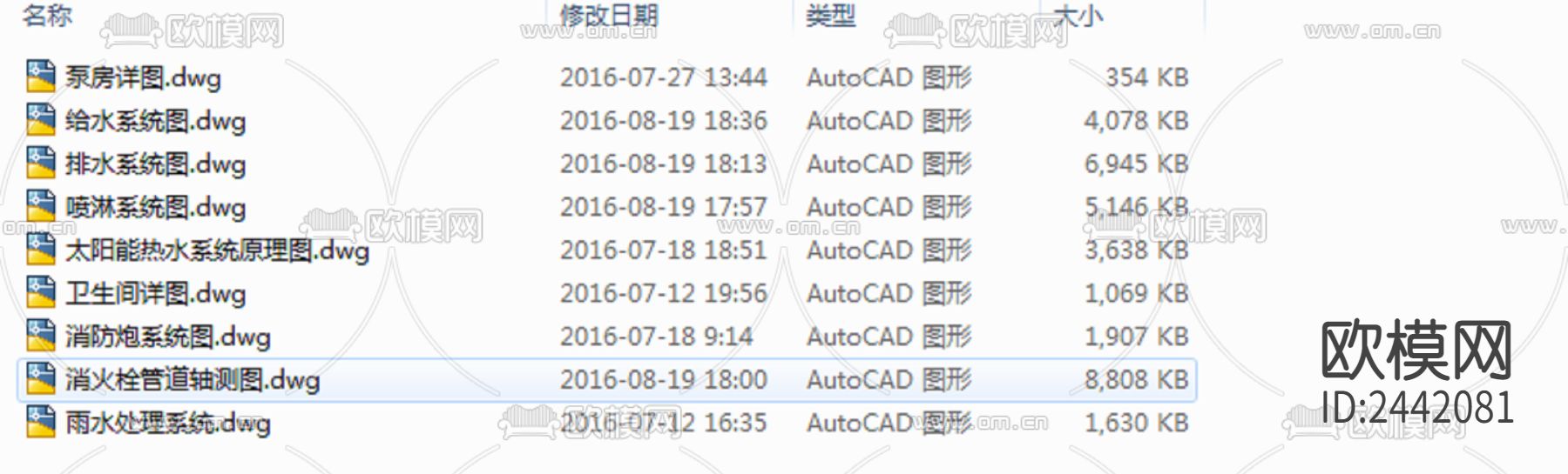 十八层办公楼给排水cad施工图下载（渲染图5）