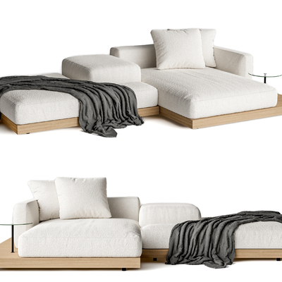 现代多人沙发 转角沙发su模型