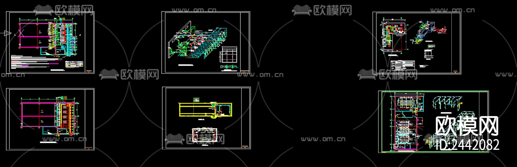 八层酒店给排水cad施工图下载（渲染图10）
