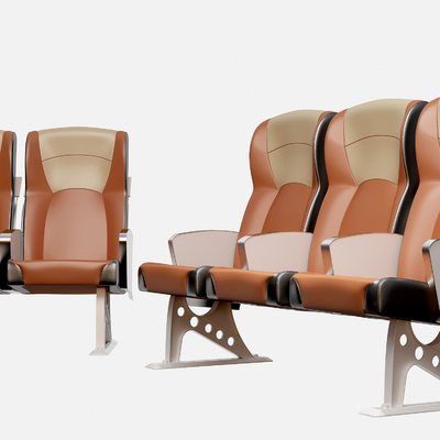  大厅等候椅 公共椅su模型 