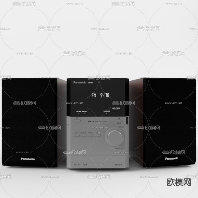 现代创意音响组合免费3d模型下载