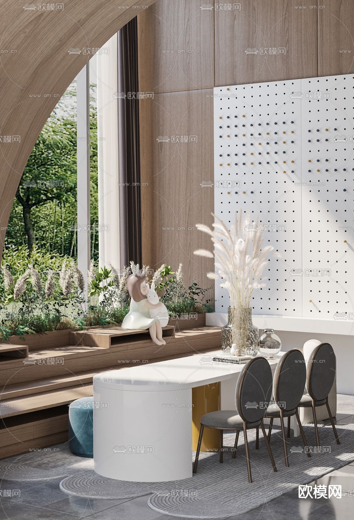 赛拉维设计 现代售楼处洽谈区su模型下载