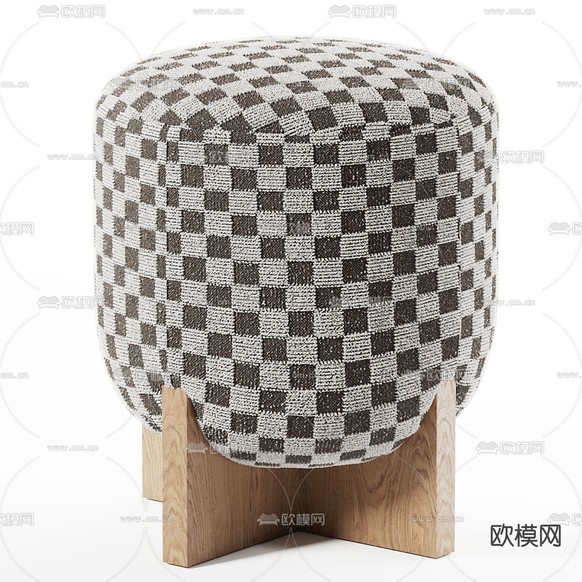 北欧换鞋凳 凳子3d模型下载(渲染图3)