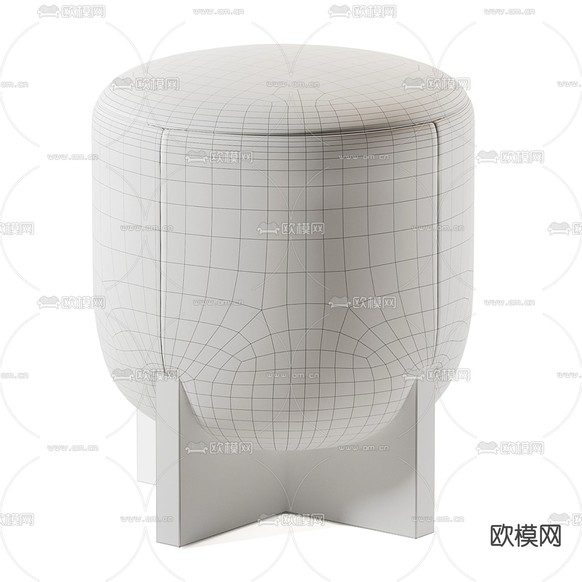 北欧换鞋凳 凳子3d模型下载(渲染图4)