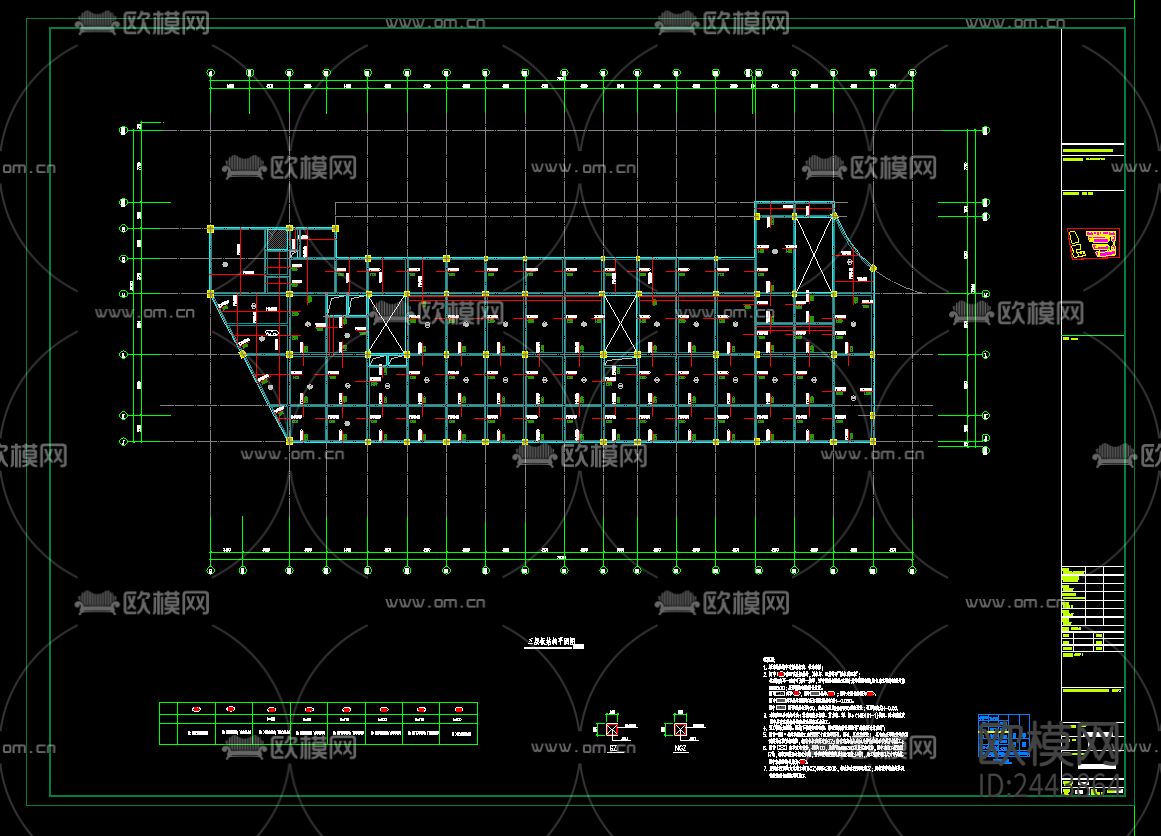 农贸批发市场cad施工图下载（渲染图4）