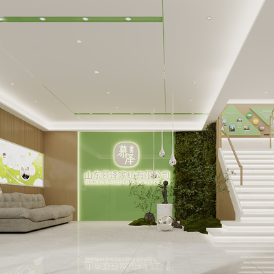  现代办公休息区su模型 