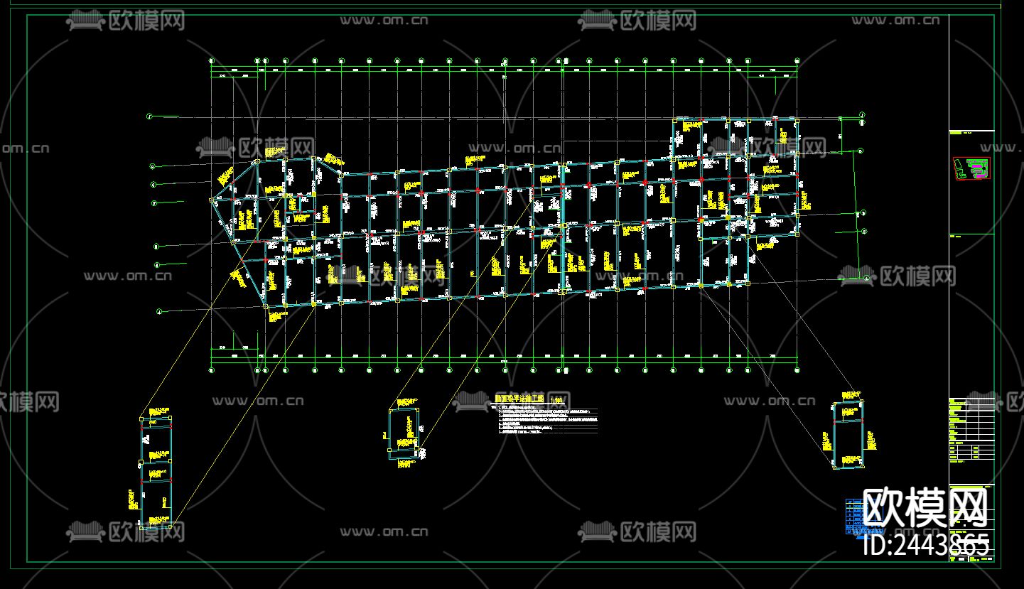 农贸批发市场cad施工图下载（渲染图7）