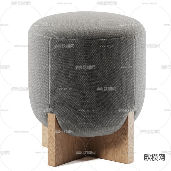 北欧换鞋凳 凳子3d模型下载(渲染图2)