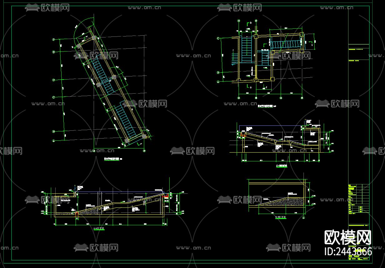 农贸批发市场地下室cad施工图下载（渲染图8）