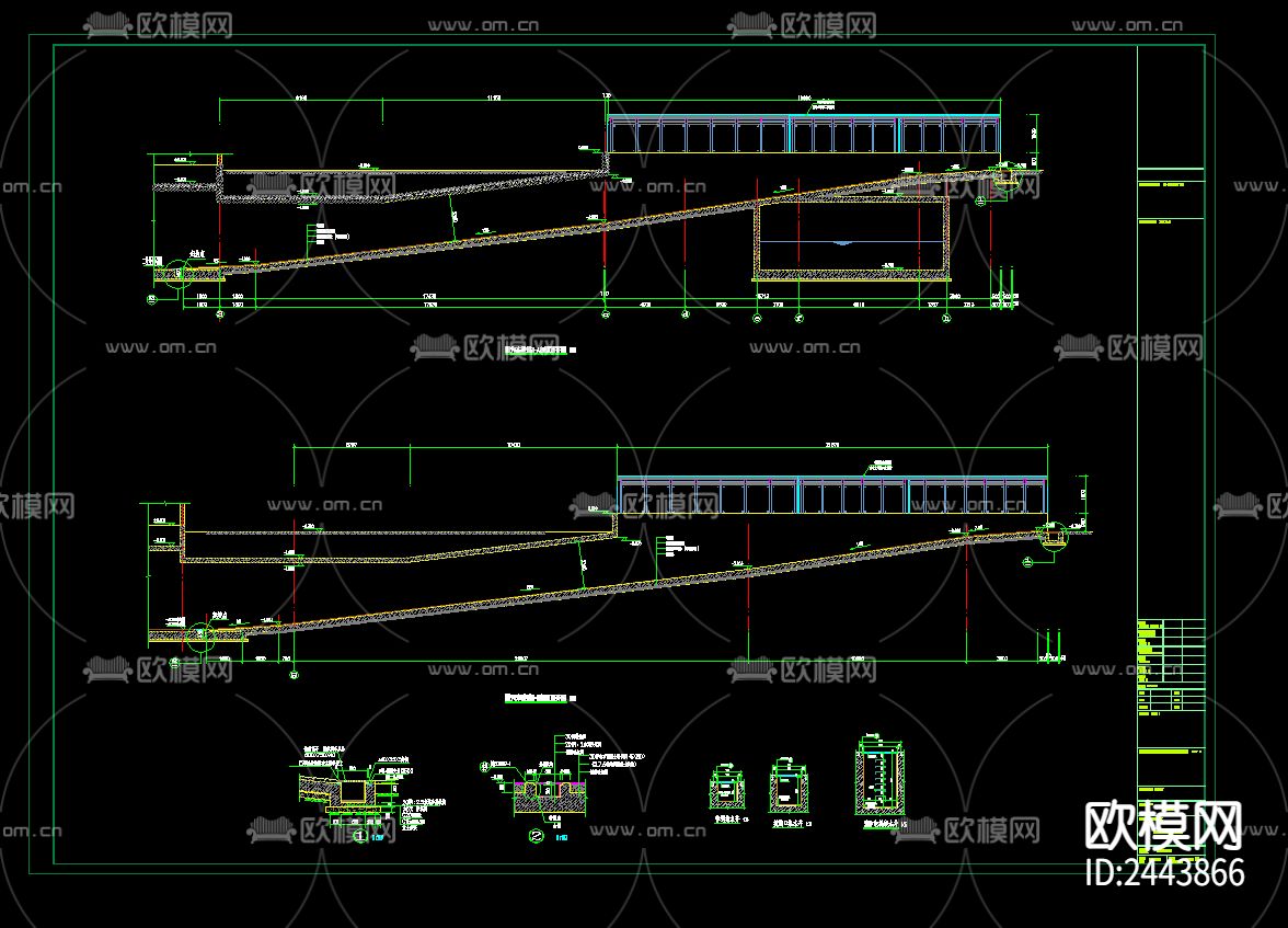农贸批发市场地下室cad施工图下载（渲染图6）