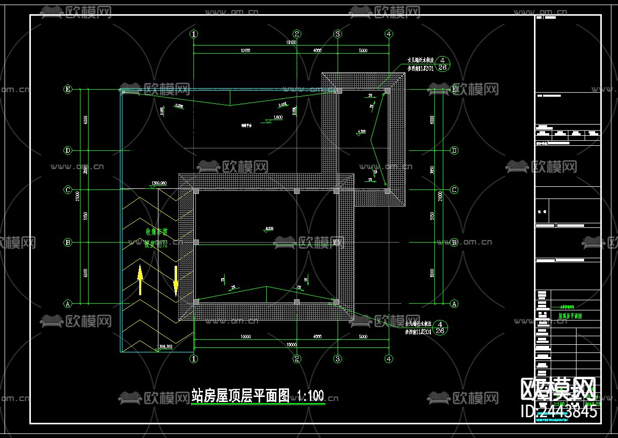 垃圾转运小站cad施工图下载（渲染图3）