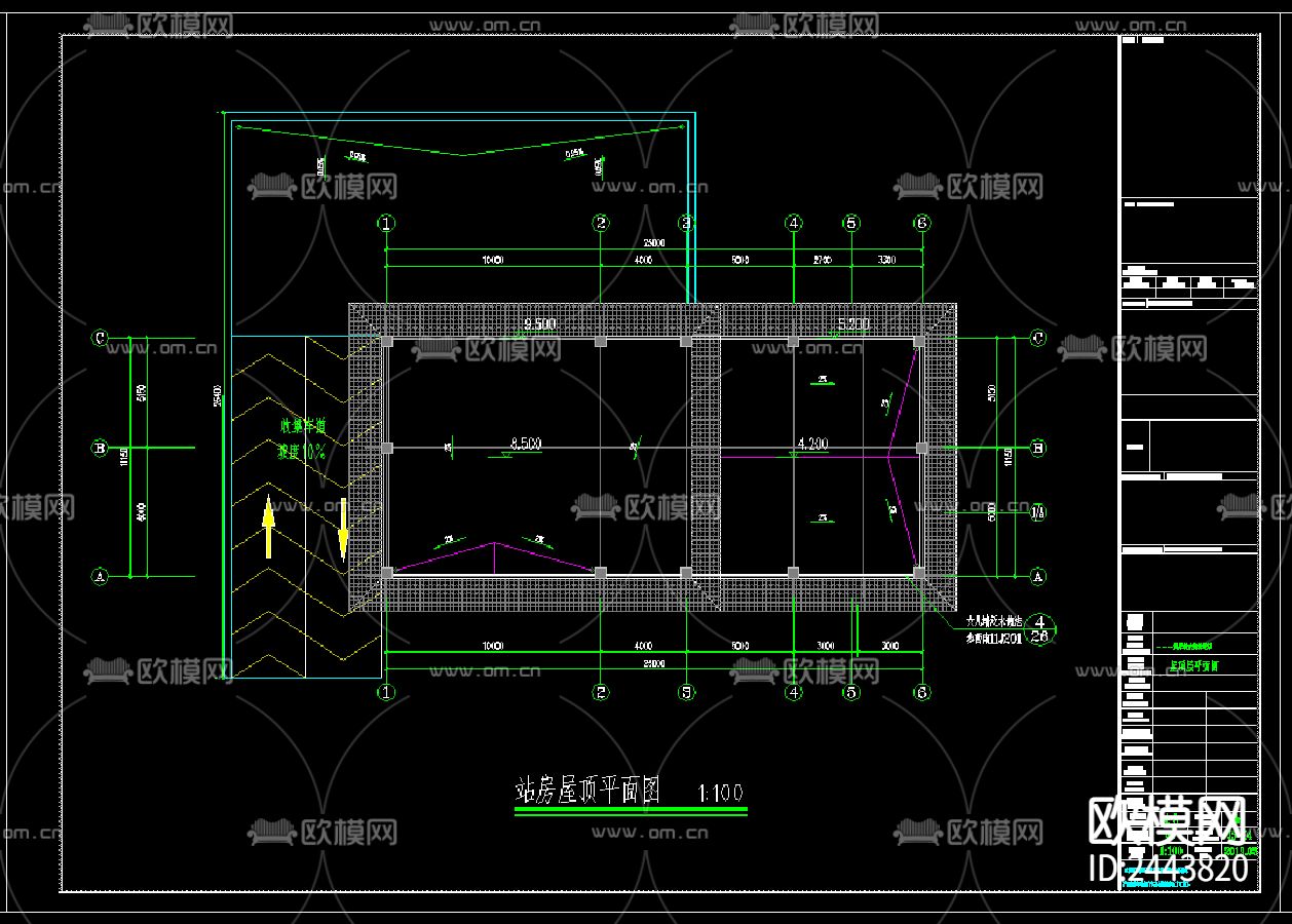垃圾转运站cad施工图下载（渲染图4）