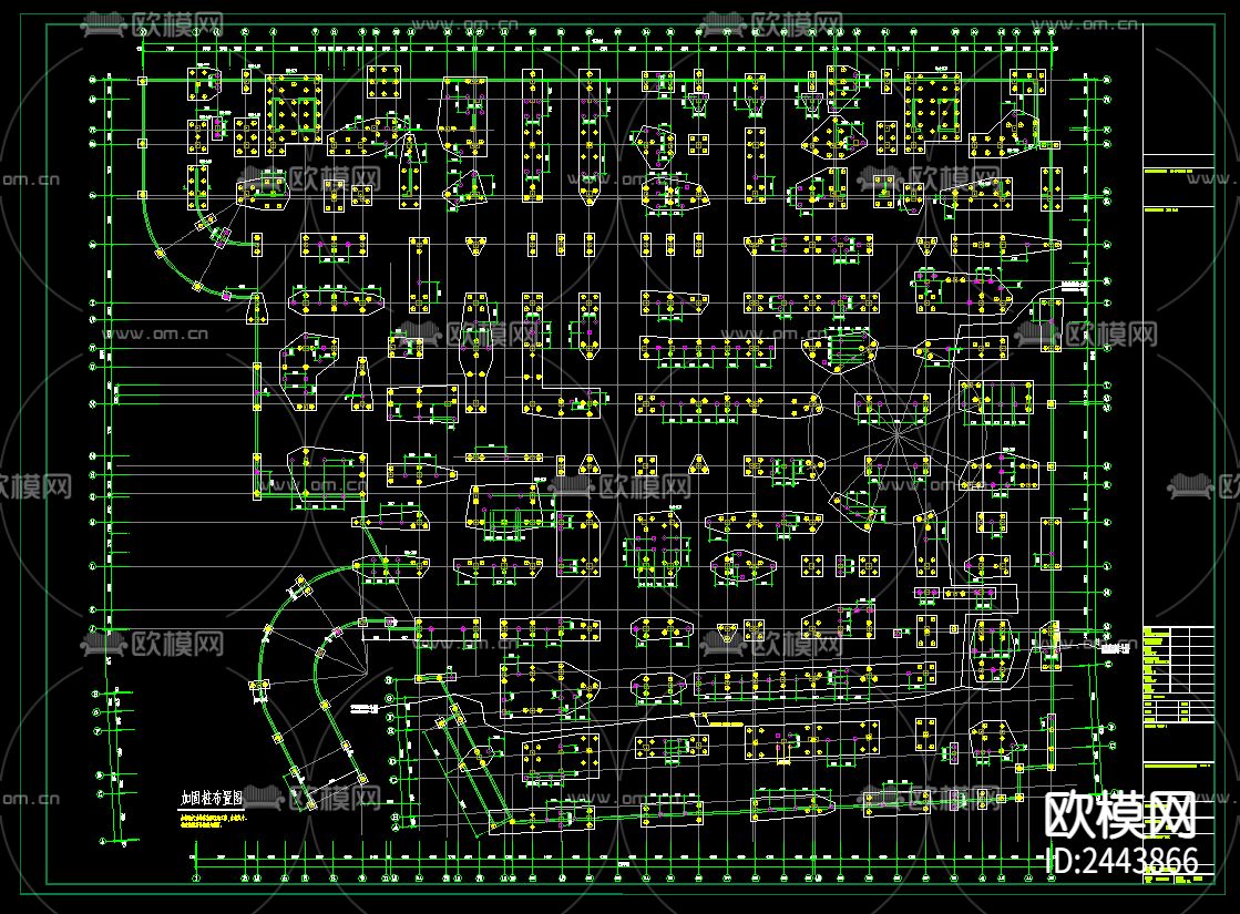农贸批发市场地下室cad施工图下载（渲染图10）