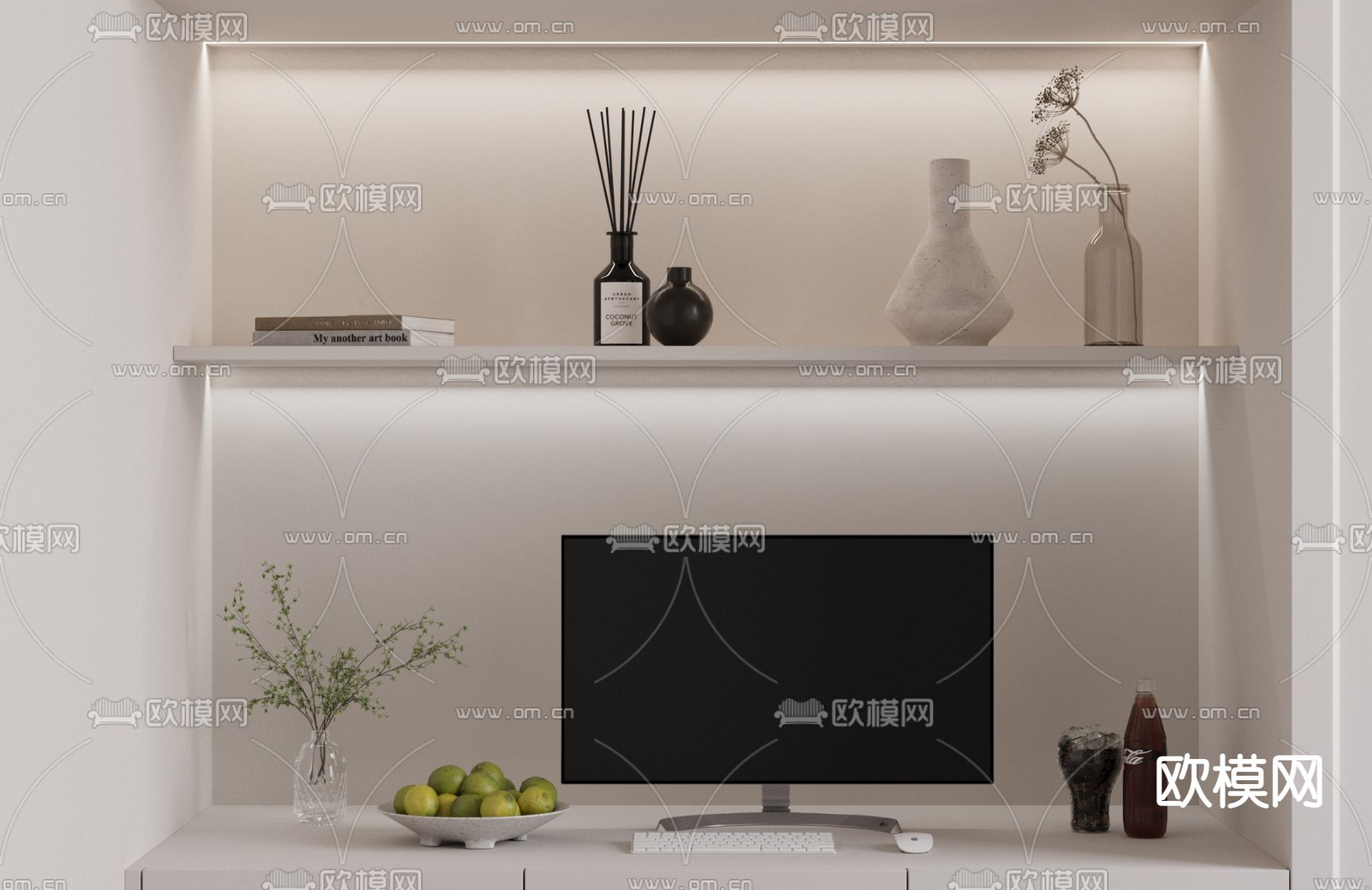 现代陈设摆件免费3d模型下载