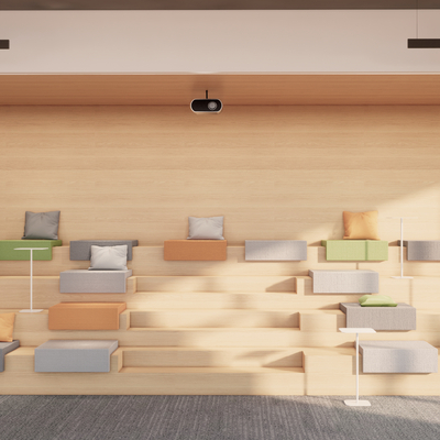  北欧办公室休闲区su模型 