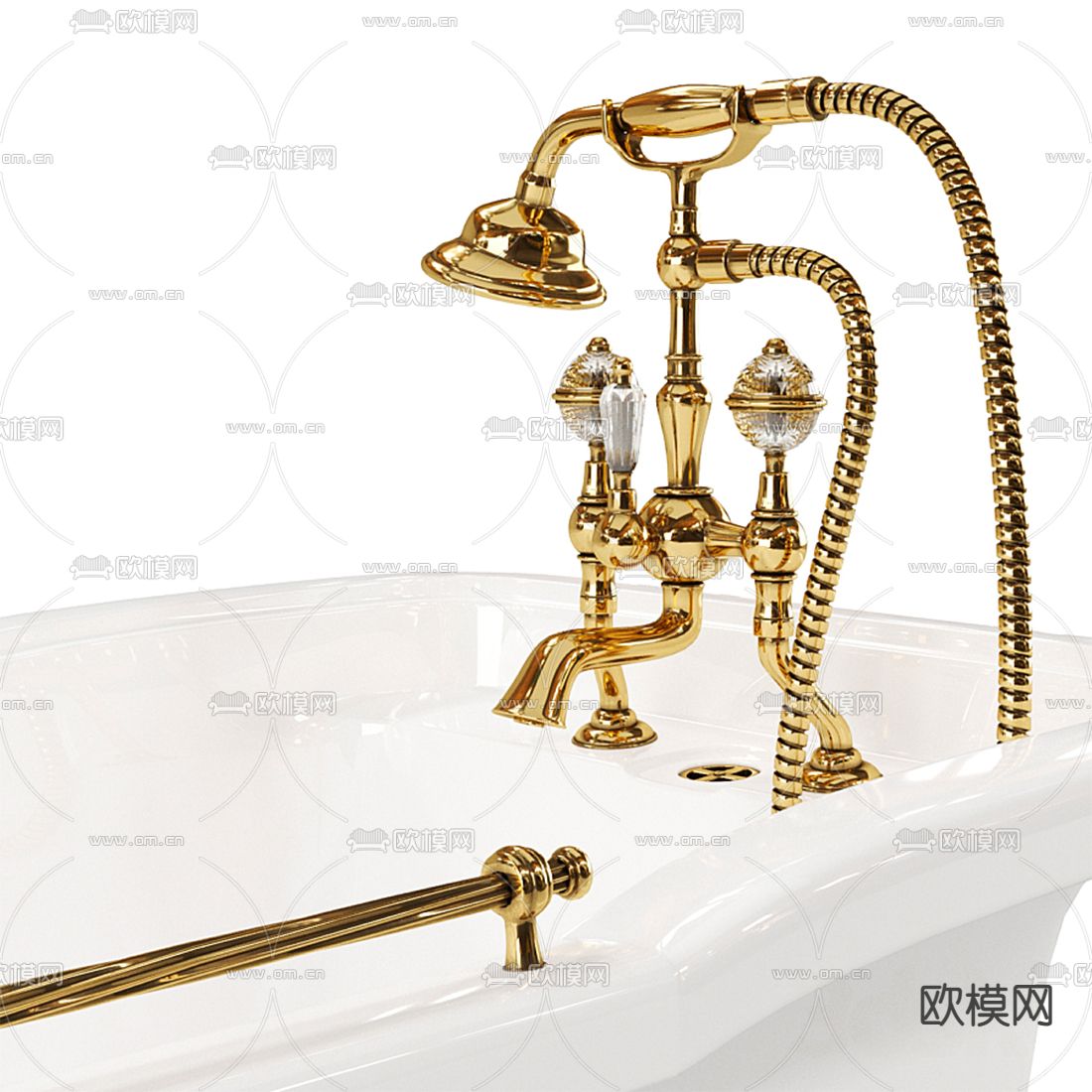 欧式浴缸3d模型下载（渲染图2）