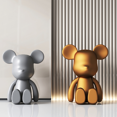  现代潮玩雕塑摆件su模型 