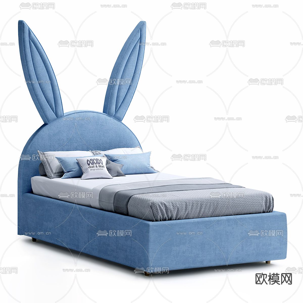 现代儿童床su模型