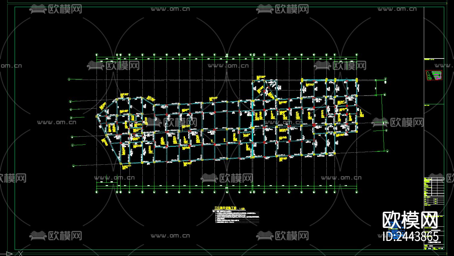 农贸批发市场cad施工图下载（渲染图6）