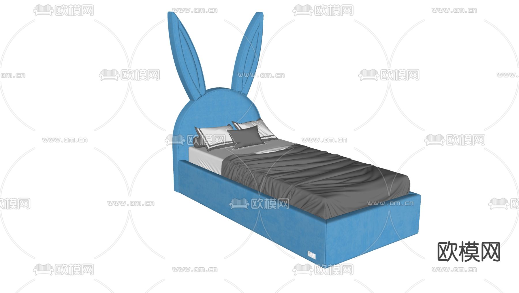 现代儿童床su模型