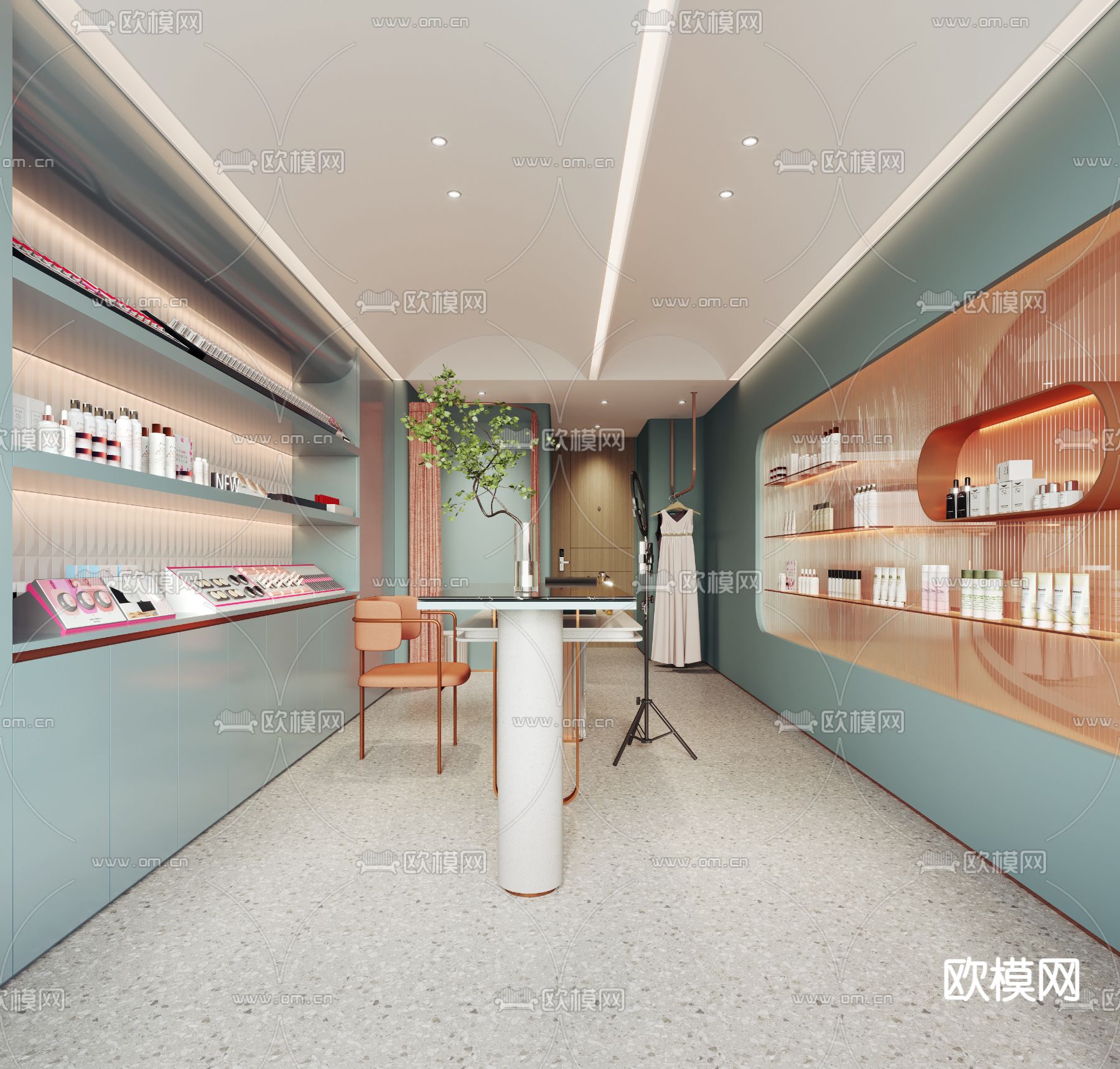 网红直播间3d模型下载（渲染图2）