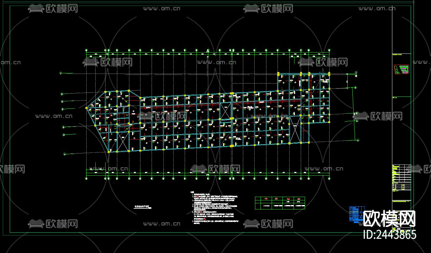 农贸批发市场cad施工图下载（渲染图4）