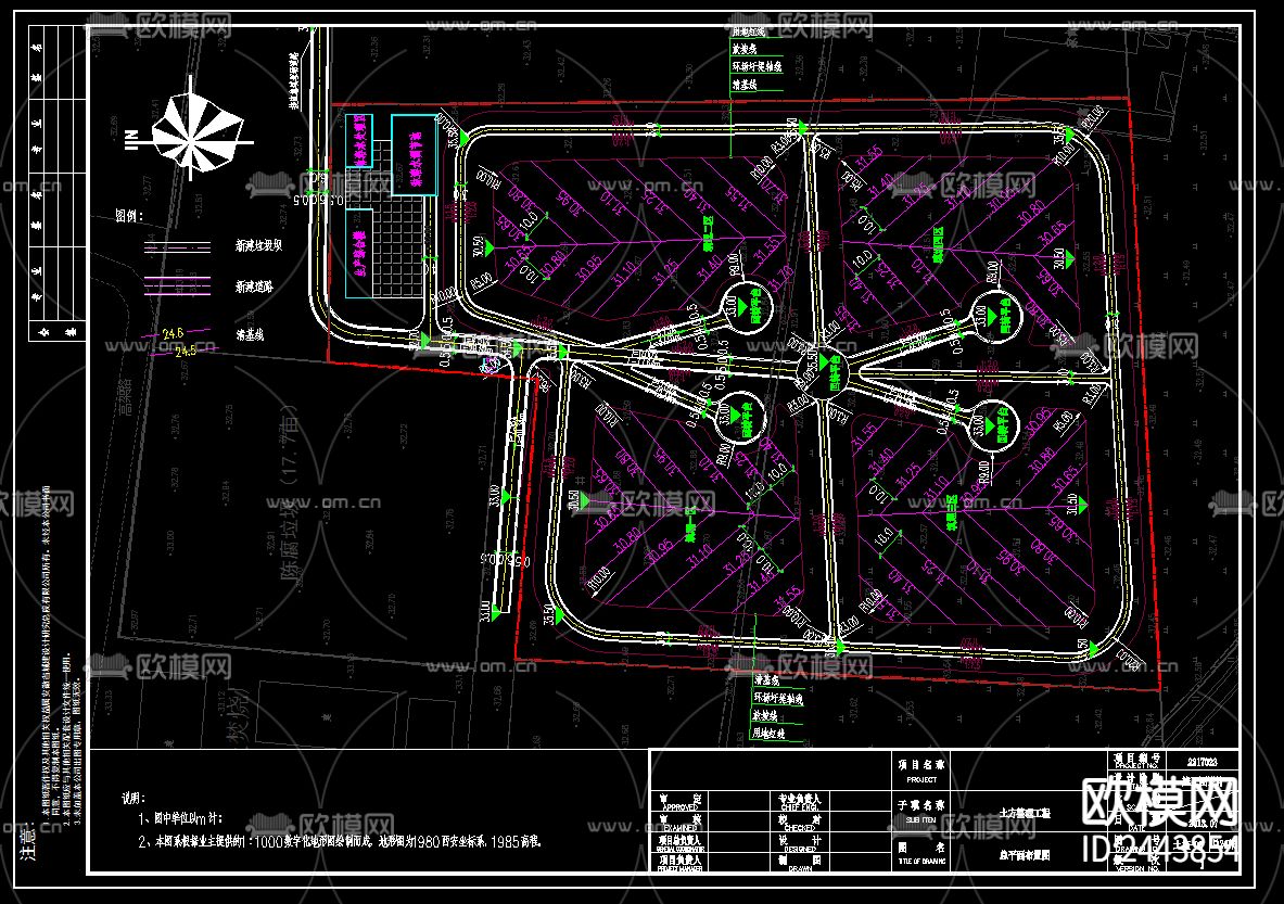 生活垃圾焚烧场地cad平面图下载（渲染图7）