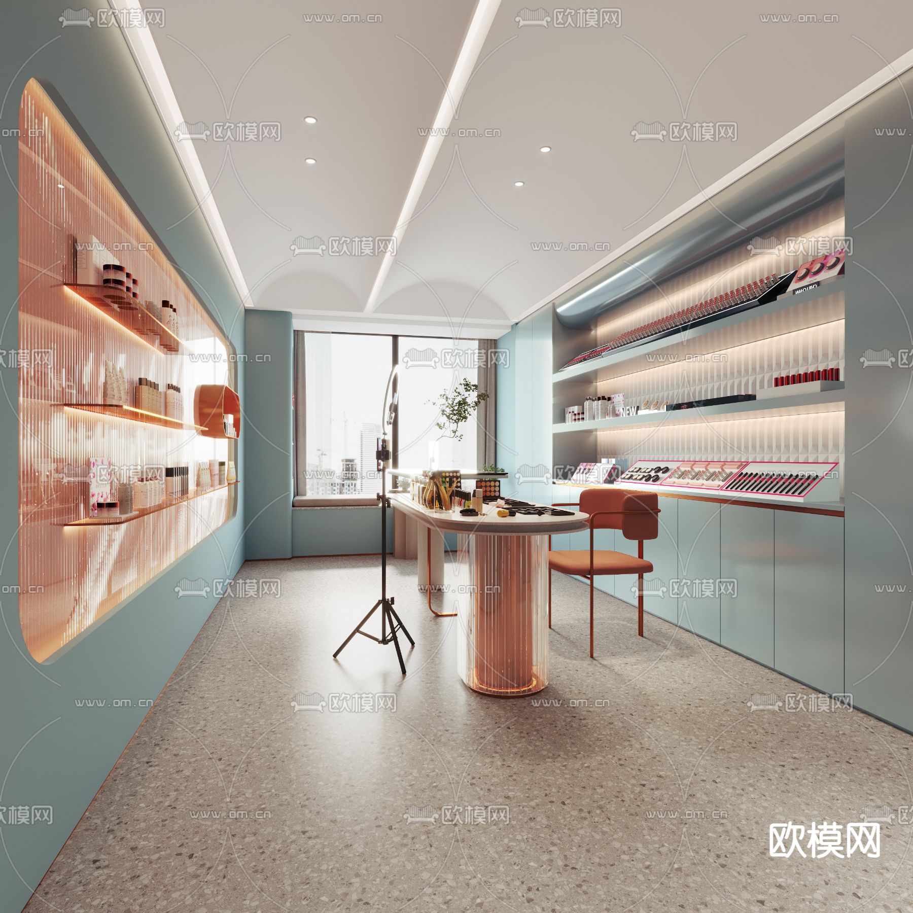 网红直播间3d模型下载（渲染图1）