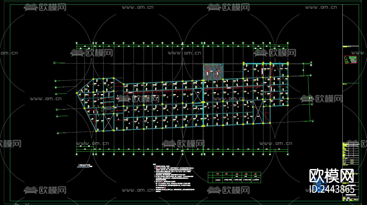 农贸批发市场cad施工图下载（渲染图2）