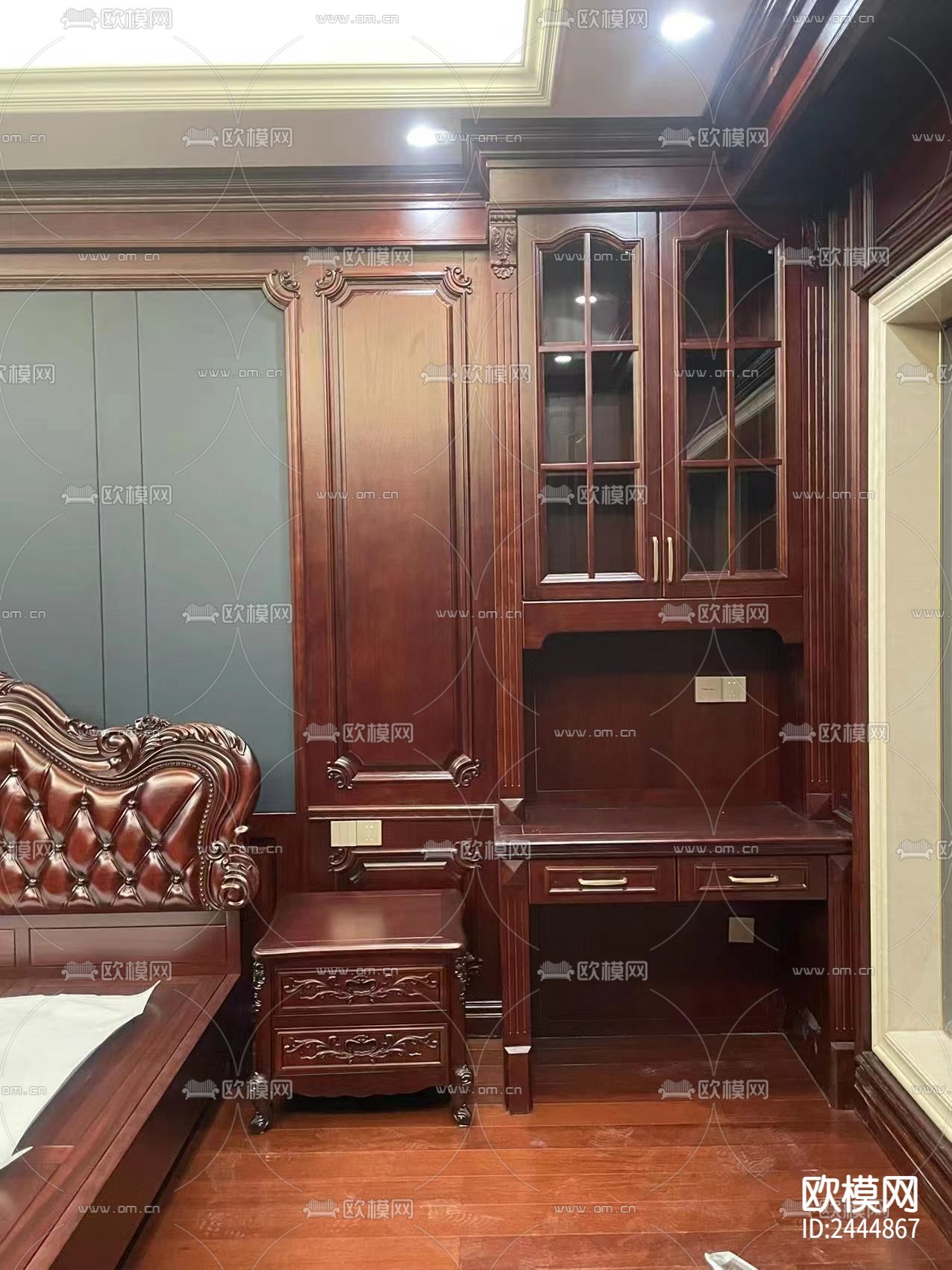 欧式护墙板拆单图节点大样下载（渲染图6）