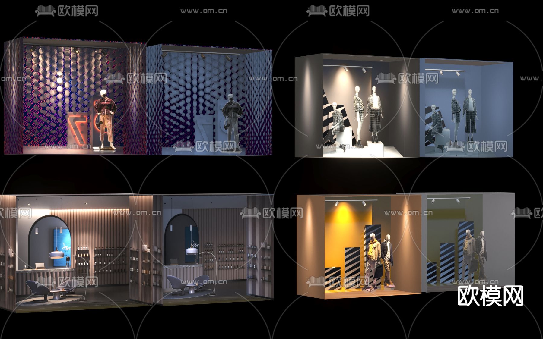 商业EXR橱窗3d模型下载（渲染图2）