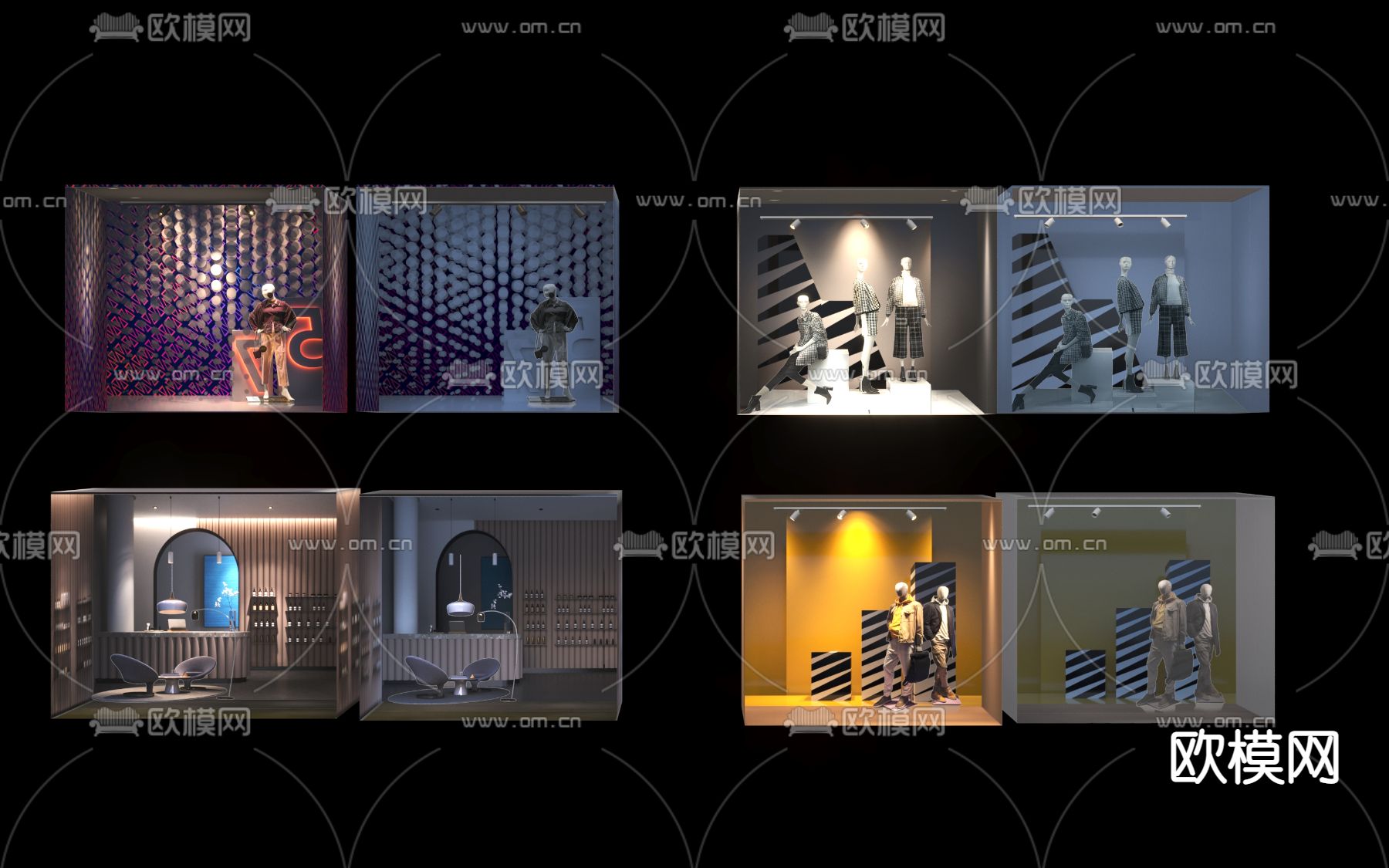 商业EXR橱窗3d模型下载（渲染图1）