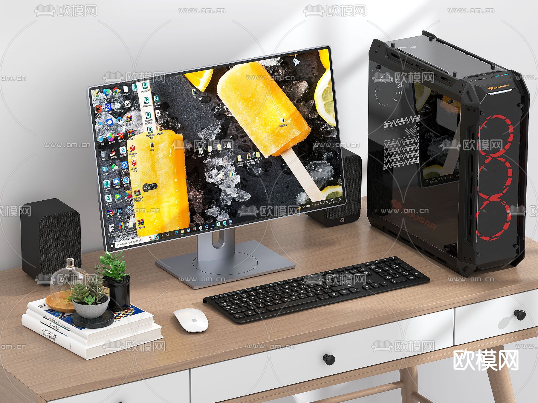 电脑显示器 主机su模型