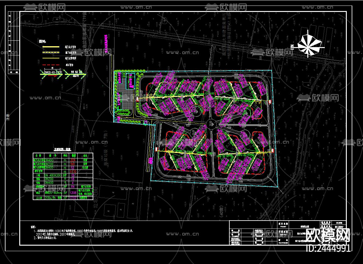 某县生活垃圾焚烧飞灰固化物填埋场cad施工图下载（渲染图5）