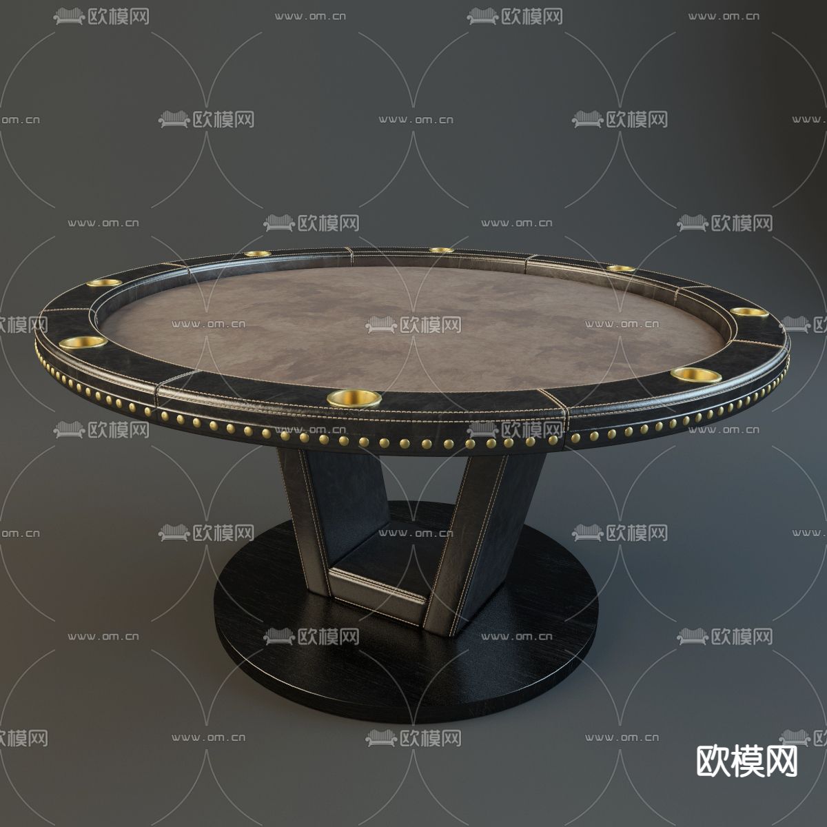 美式复古轻奢娱乐桌免费3d模型下载