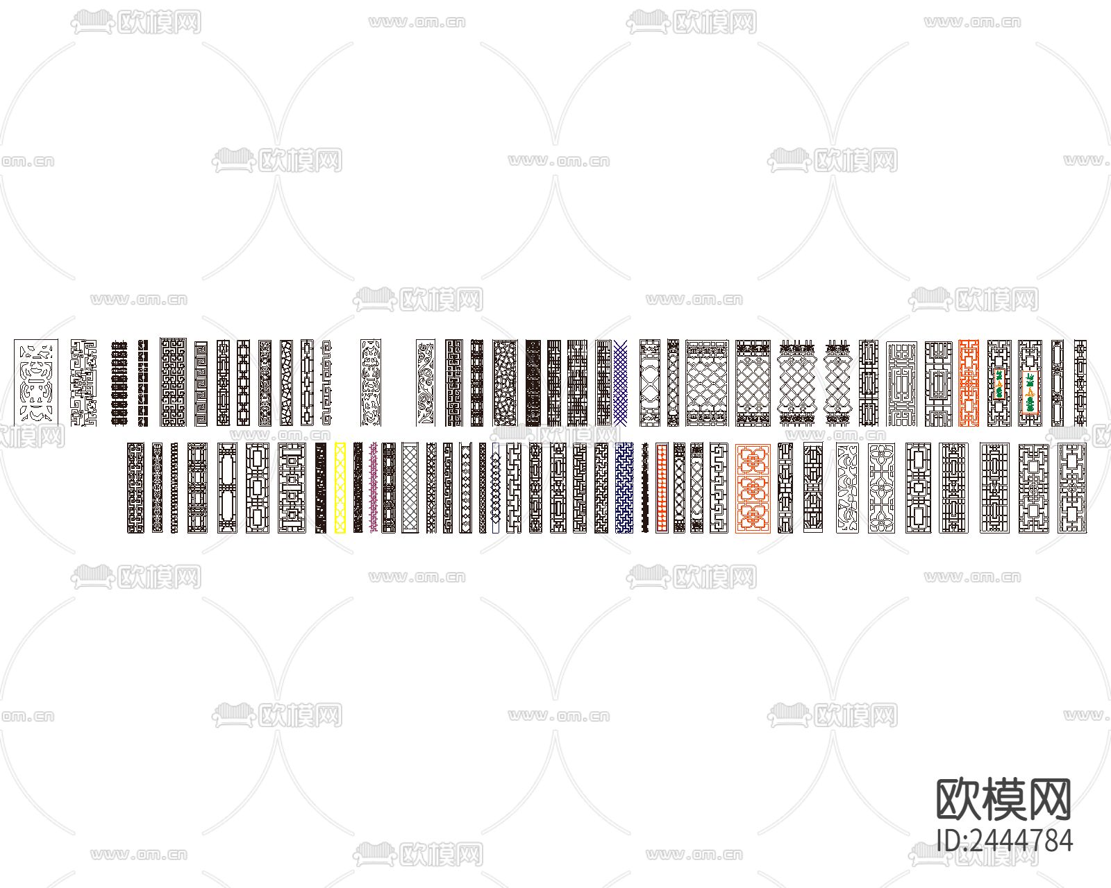 中式雕花cad图库下载（渲染图2）
