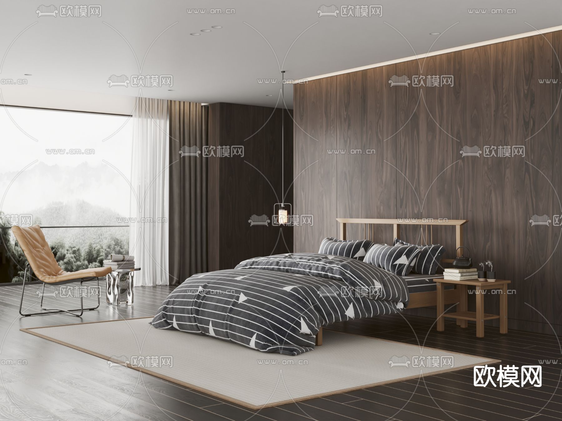 BAXTER 卧室 主人房 主卧3d模型下载