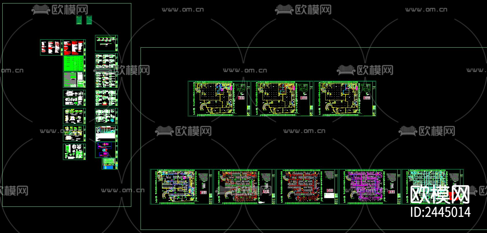 农贸批发市场地下室电气cad施工图下载（渲染图1）