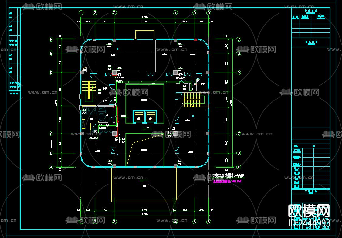 大渡口建桥工业项目1楼给排水cad施工图下载（渲染图3）