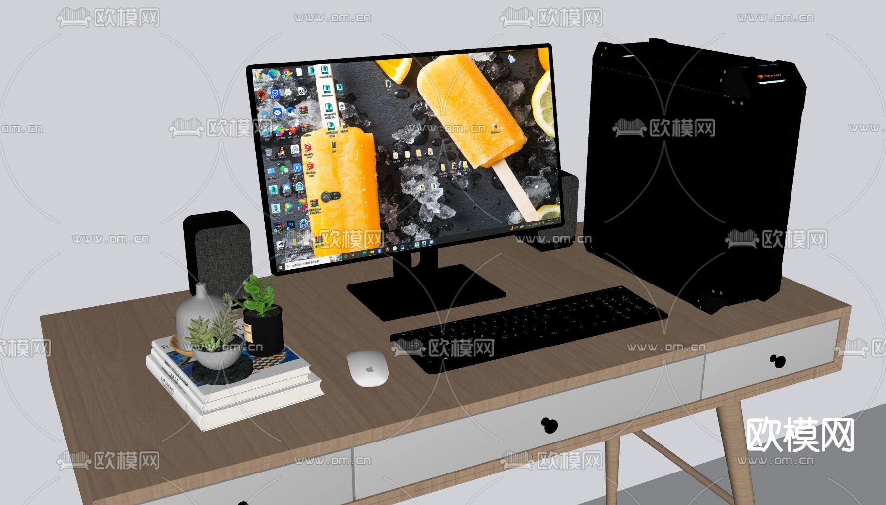 电脑显示器 主机su模型
