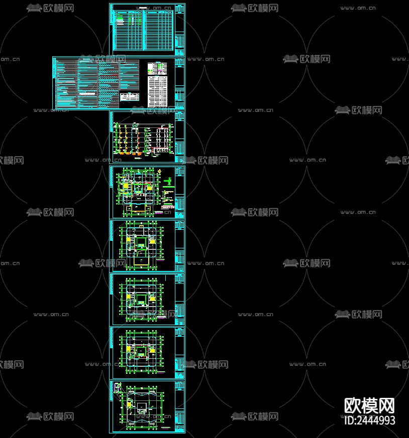 大渡口建桥工业项目1楼给排水cad施工图下载（渲染图1）