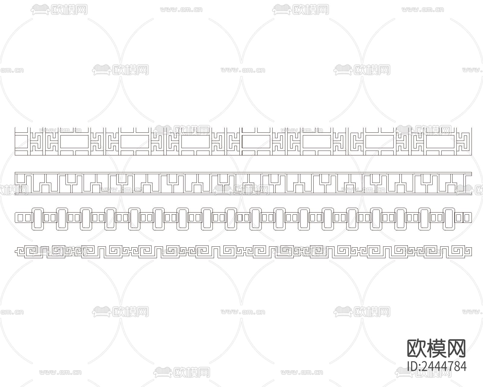 中式雕花cad图库下载（渲染图5）
