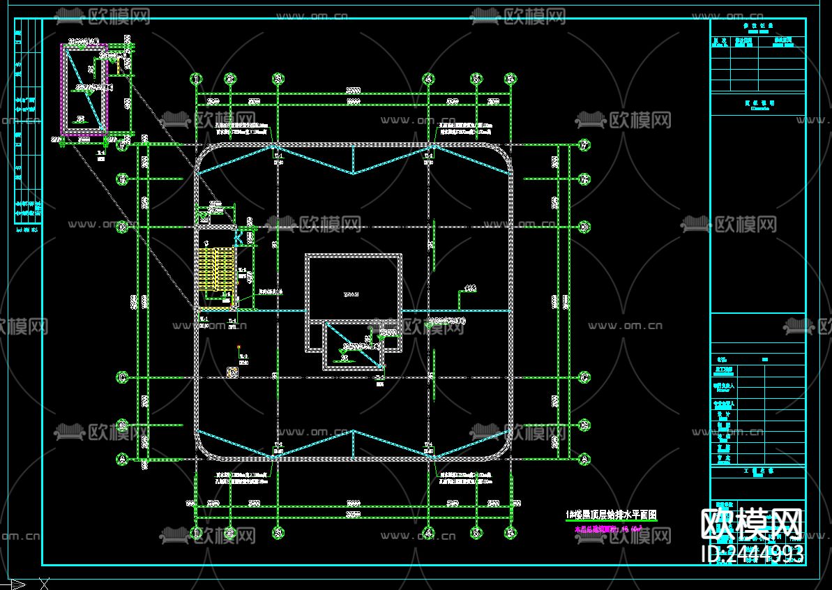 大渡口建桥工业项目1楼给排水cad施工图下载（渲染图6）