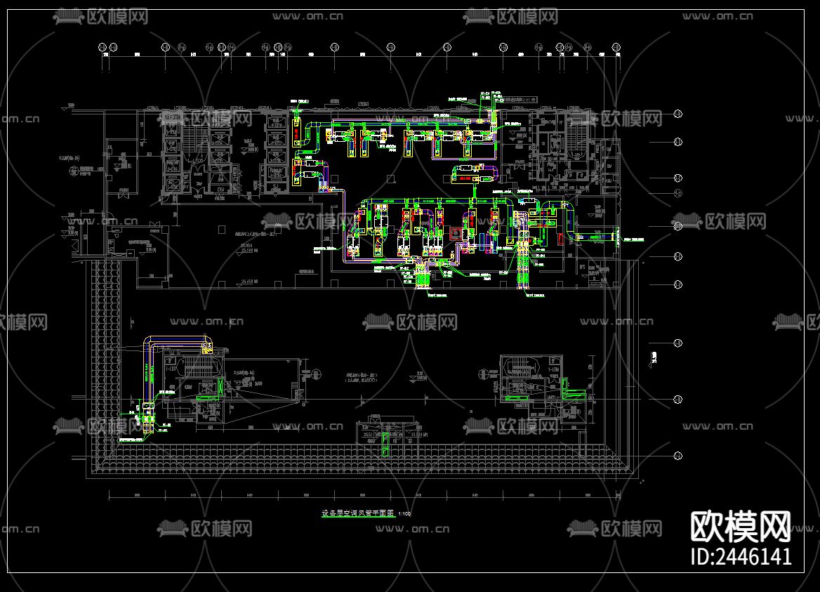 医院手术室净化空调CAD节点大样下载（渲染图4）