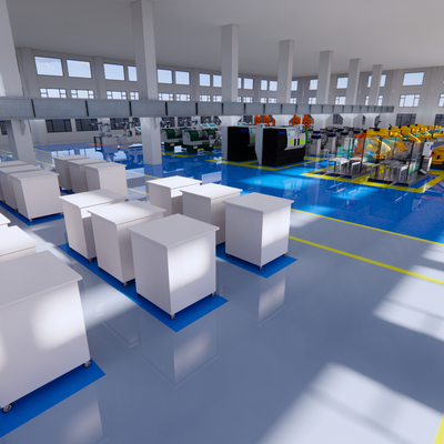  厂区车间 生产间su模型 