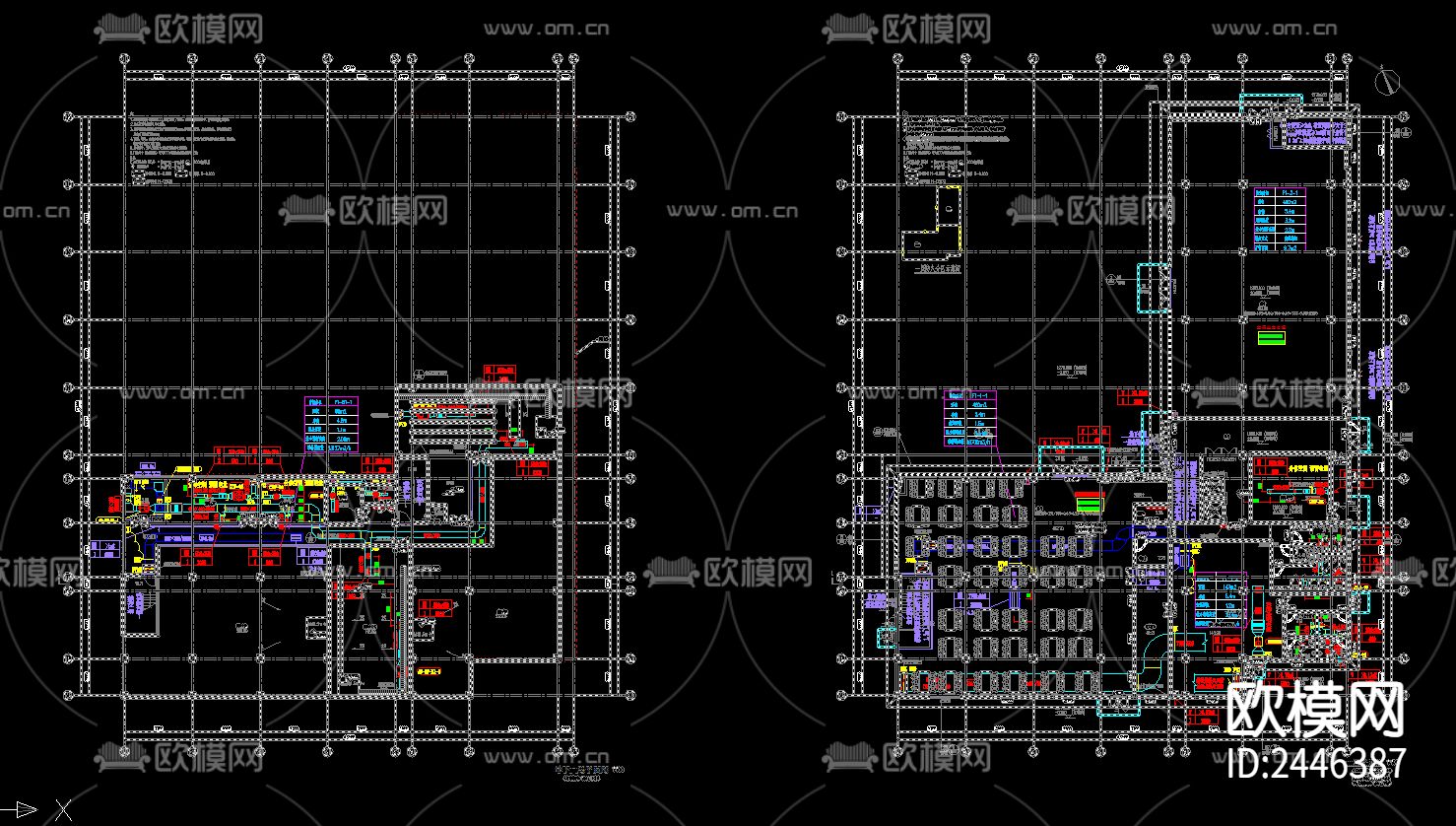 物流仓库暖通CAD施工图下载（渲染图6）