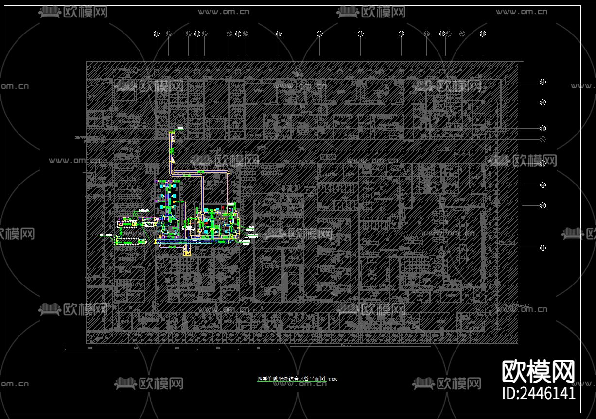 医院手术室净化空调CAD节点大样下载（渲染图2）