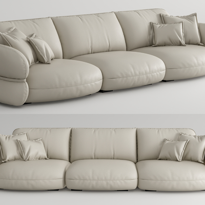 现代多人沙发su模型