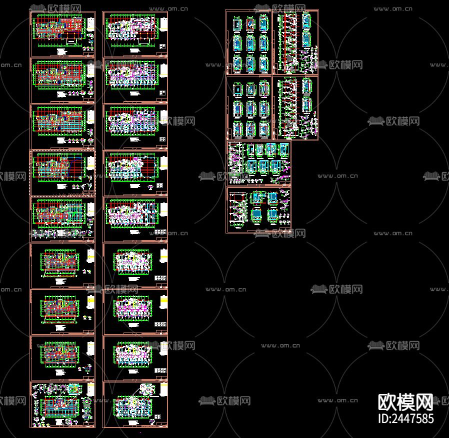 某十五层酒店CAD施工图下载（渲染图1）